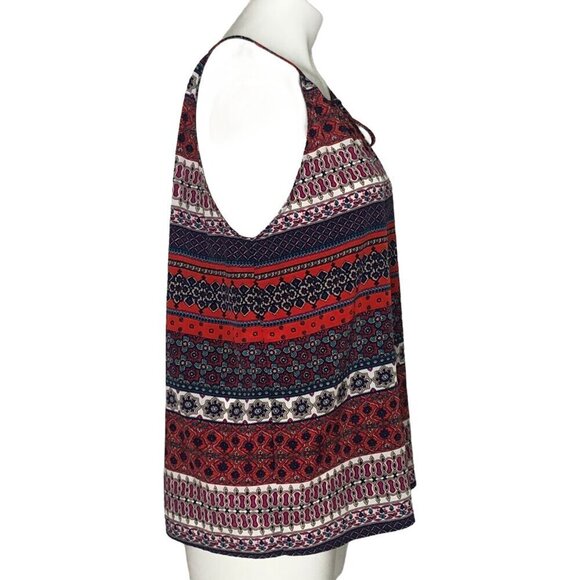 Collective Concepts Racerback Tank Top, Red White Blue Pattern Women's Sz Large - Picture 4 of 9